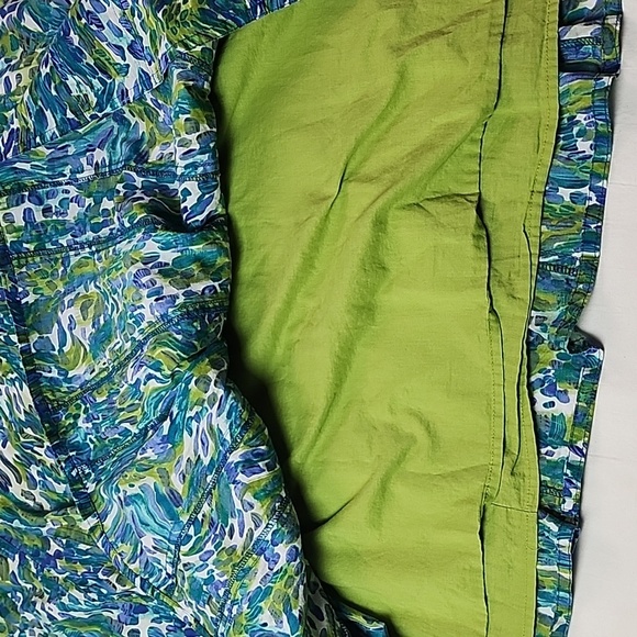 Chico's Size 2 (12) Green, Blue, Purple, White A-Line Swing Skirt 100% Cotton - Picture 5 of 7